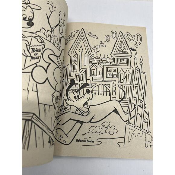 Vintage Whitman Walt Disney Fun Book: Set of 3 Mickey Mouse x2 , Pluto, NEW 1977 - Picture 8 of 12